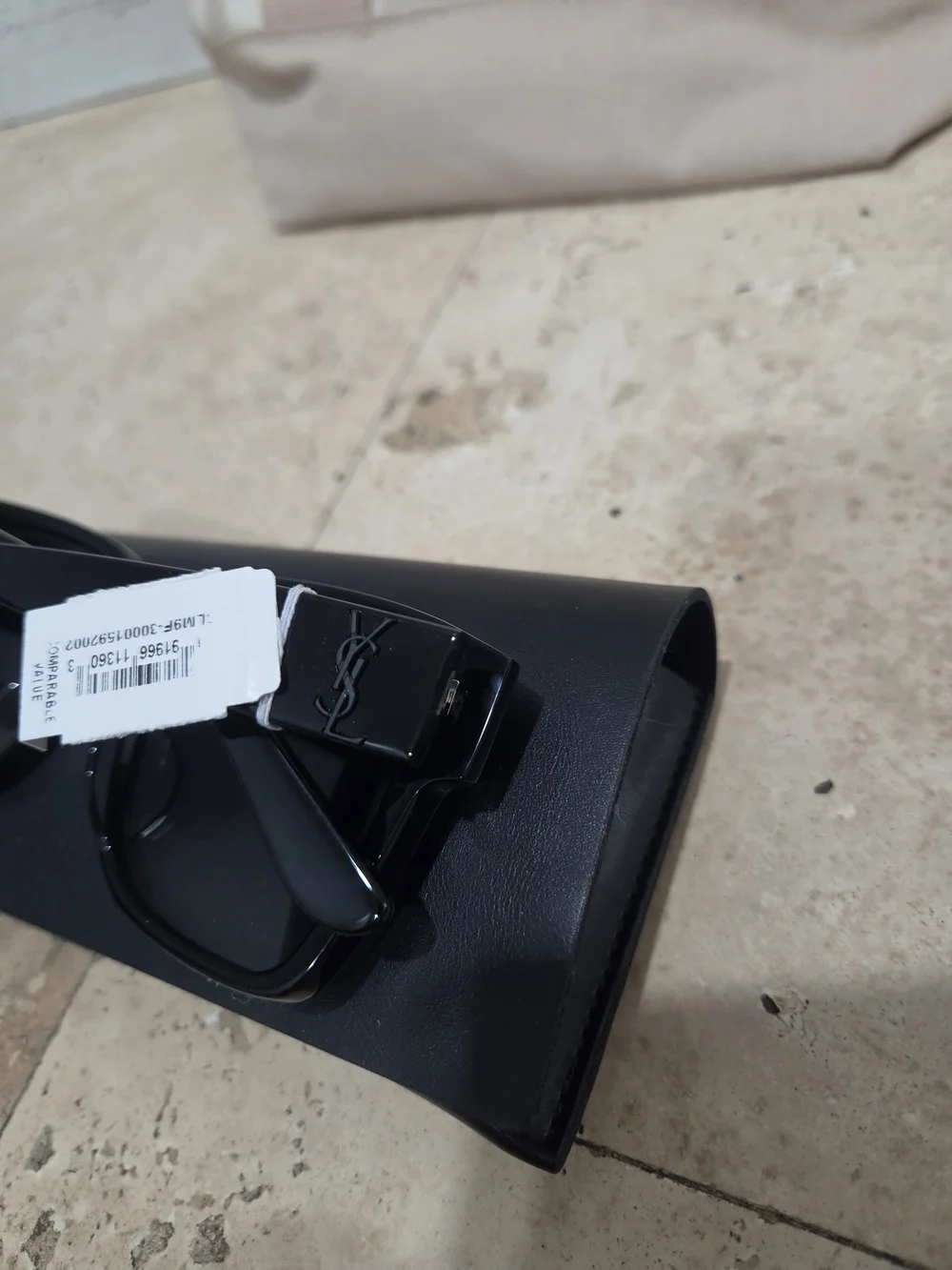 Saint Laurent Black  Sunglasses -56mm Square Sunglasses - Authentic